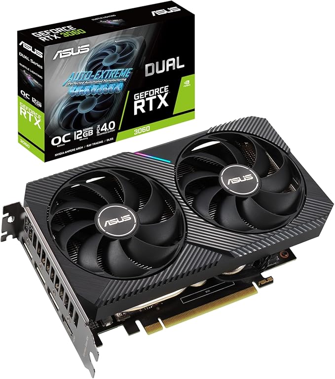 ASUS Dual RTX 3060 V2 OC 12GB GDDR6 Graphic Card ASUS Dual RTX 3060 V2 OC 12GB GDDR6 Graphic Card